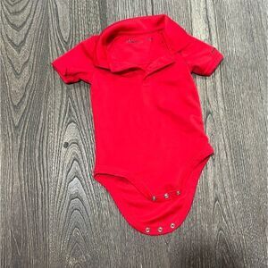 Under Armour Infant Boys Newborn Polo Bodysuit Short Sleeve Loose Fit Red 9/12M